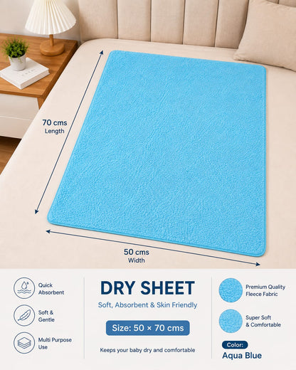 Waterproof Baby Dry Sheet 50*70cms (20*28 inches) Extra Absorbent, Quick Dry Sheet, Bed Protection