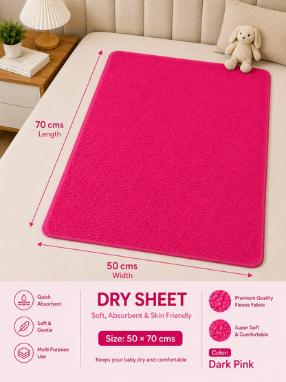 Waterproof Baby Dry Sheet 50*70cms (20*28 inches) Extra Absorbent, Quick Dry Sheet, Bed Protection
