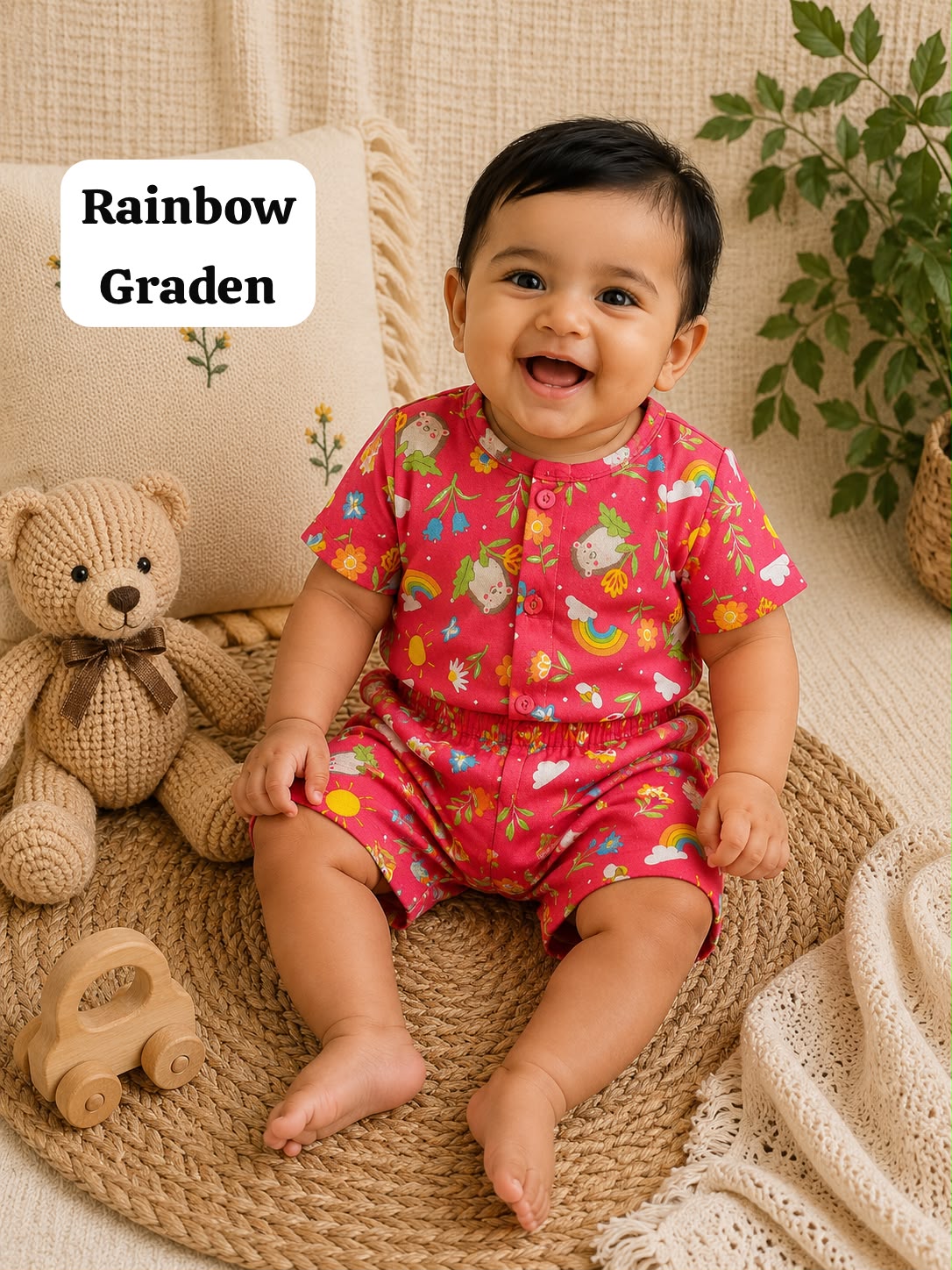 Baby Front Open Short Sets | 0 to 1yrs