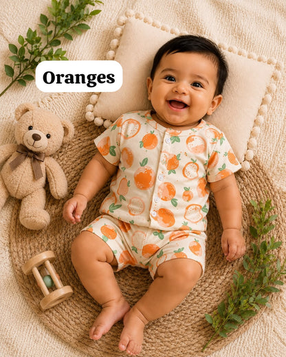 Baby Front Open Short Sets | 0 to 1yrs