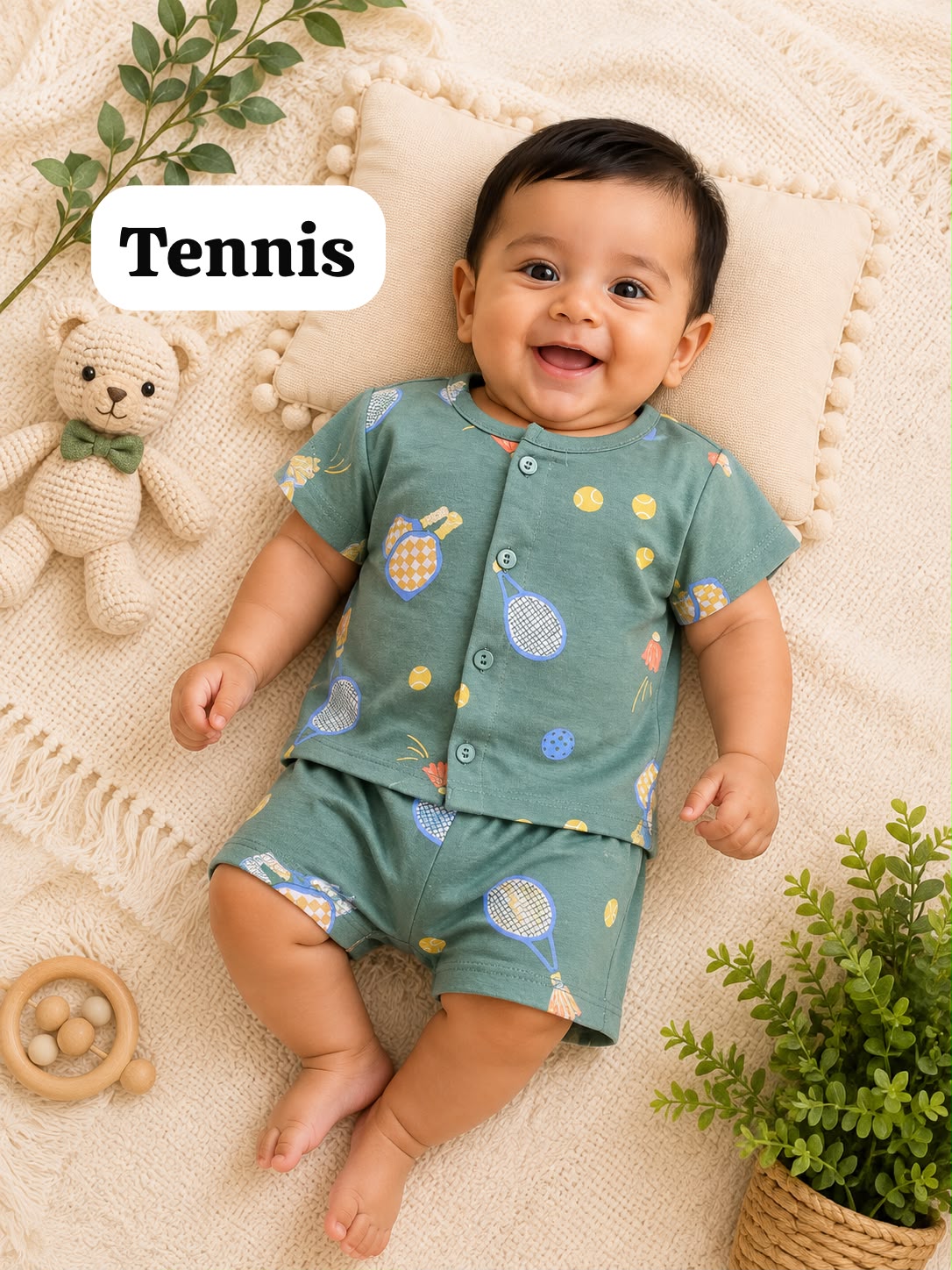 Baby Front Open Short Sets | 0 to 1yrs