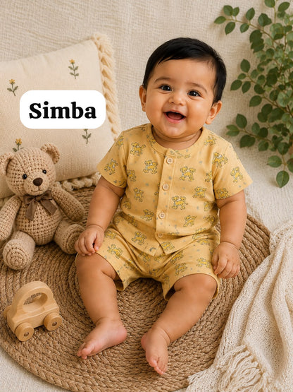 Baby Front Open Short Sets | 0 to 1yrs