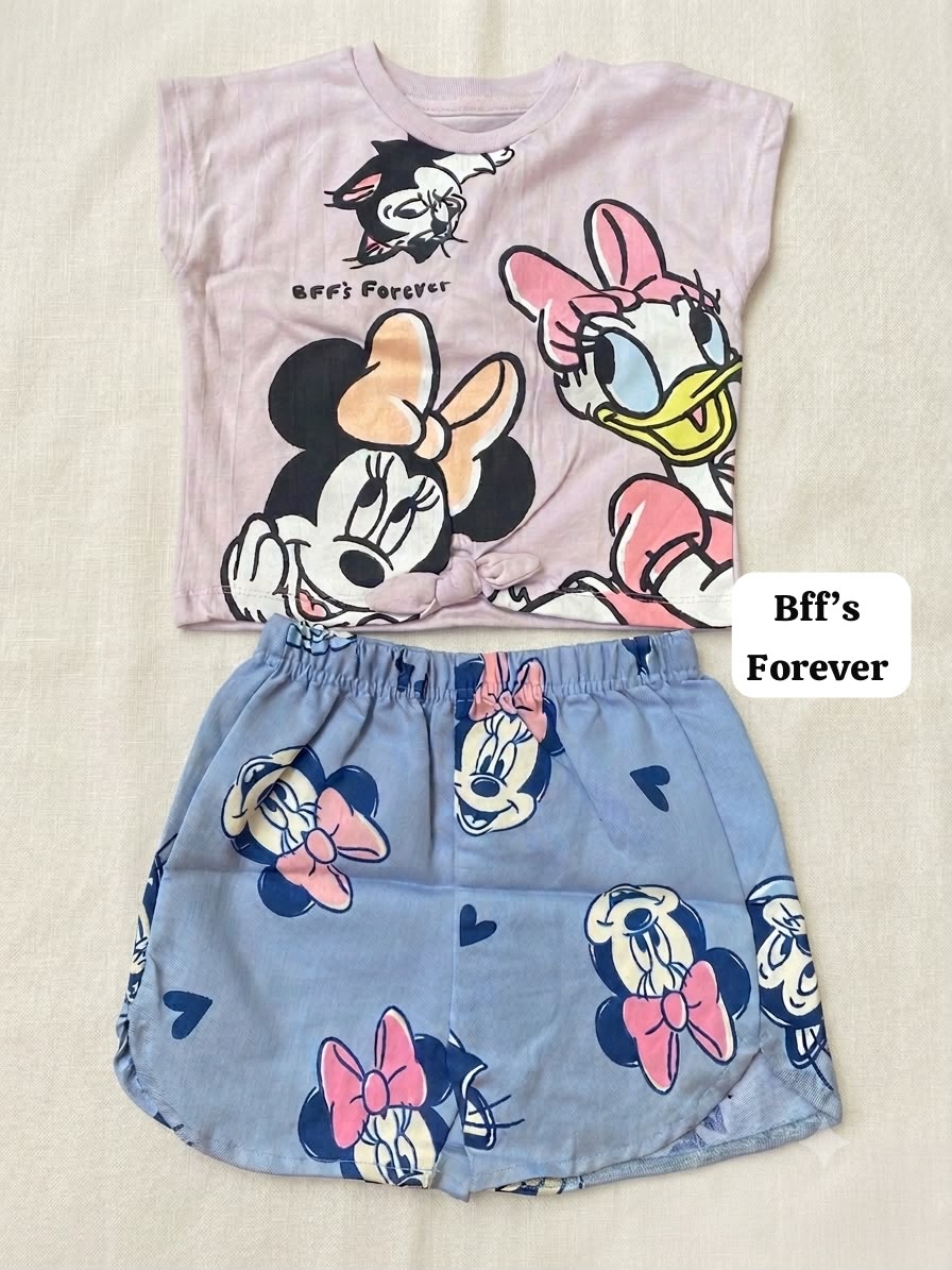 Girls Cute Cartoon Club Coord Sets for 1 year to 6 years, Fashion Edition