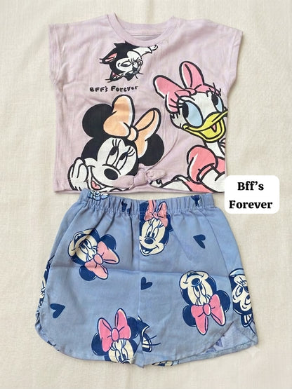Girls Cute Cartoon Club Coord Sets for 1 year to 6 years, Fashion Edition