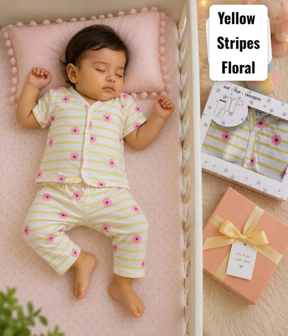 Cute and Cozy Baby  3-Pice Suit - Hat, Top and Trousers,New born To 9 Months, unisex