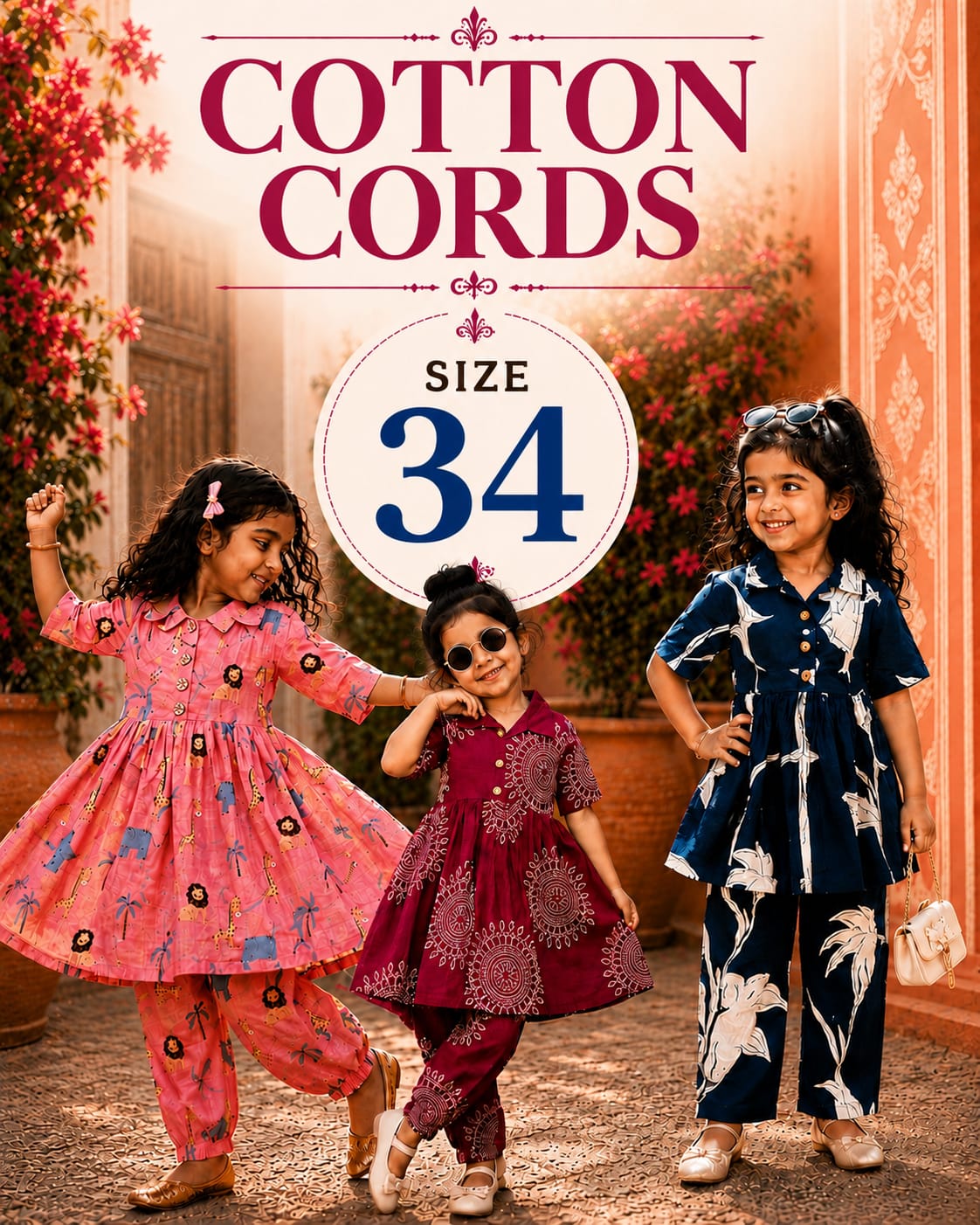 Pure Cotton Coords |(10-11yrs) | 34 size | traditional wear