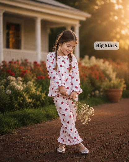 Muslin Ruffle Collar & Frill Pant Co-ord Sets for 9m to 3yrs| Extra Stylish Edition