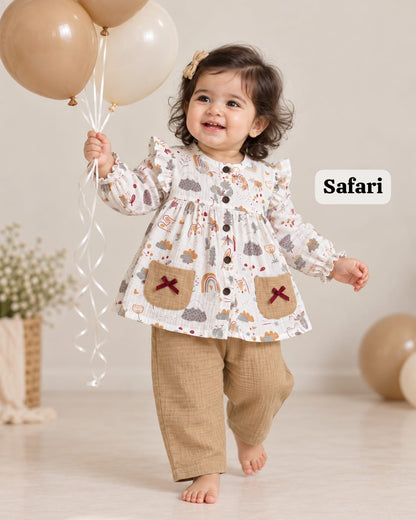 Muslin Frill Coord Sets for 6m to 3yrs| Loved by Many | Soft and Breathable Fabric