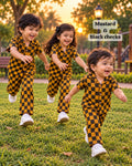 Mustard & Black Checks