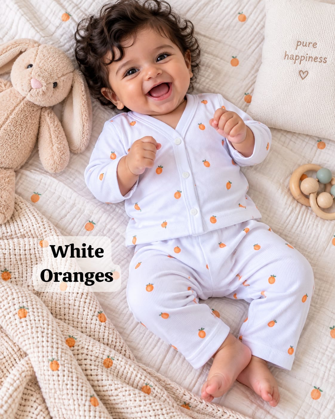 Snap Button Full Sleeve Pant Sets , 0 to 9 Months