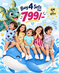 Unisex Short Sets, Buy 4 for 799/- | 6m to 7yrs | Playful Edition