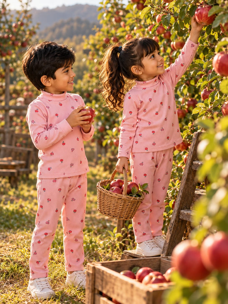 High Collar Neck Unisex Pant Sets for 2yrs -4yrs| Soft Ribbed Cotton, High neck model, extra stylish and extra comfort