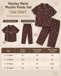 Henley Neck Muslin Pant Sets for 2yrs to 5yrs, buy 3 for 1200