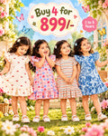 Adorable Ribbed Cotton Frill Frocks for 1 to 5yrs