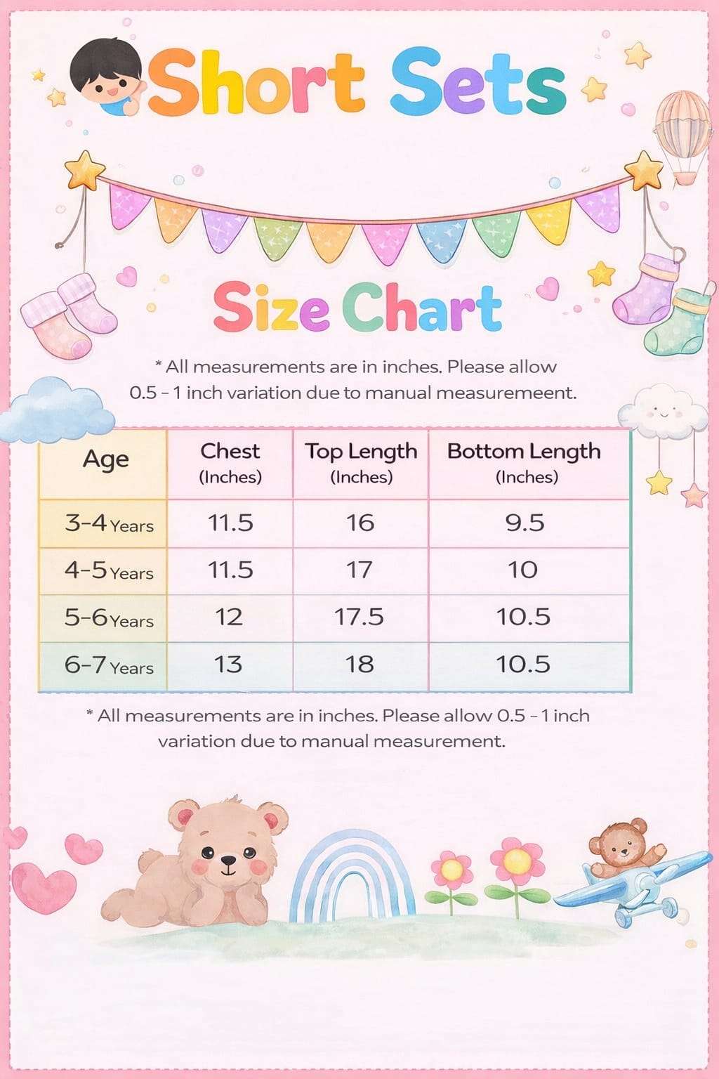 Shirt & Shorts Sets (3yrs -7yrs)