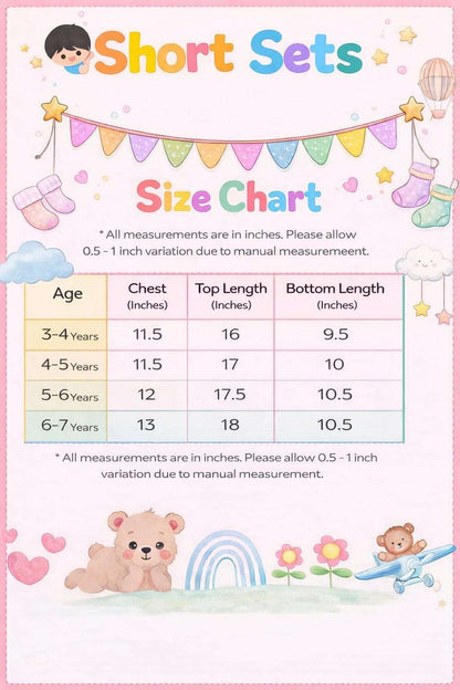Shirt & Shorts Sets (3yrs -7yrs)