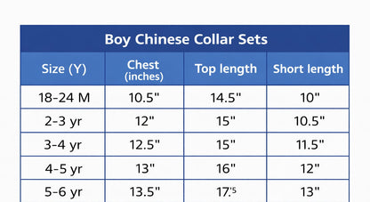 Chinese Collar Boy Cord Sets