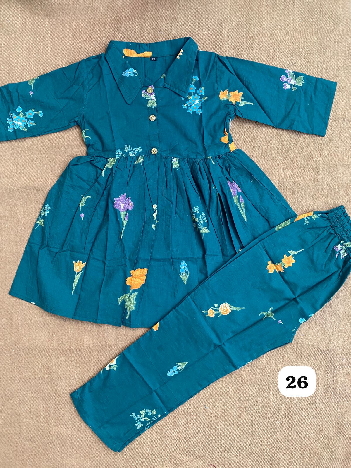 Summer Cotton Coords for Girls |5yrs size |Size 26 | Indian Designs | Pure Aesthetic collection
