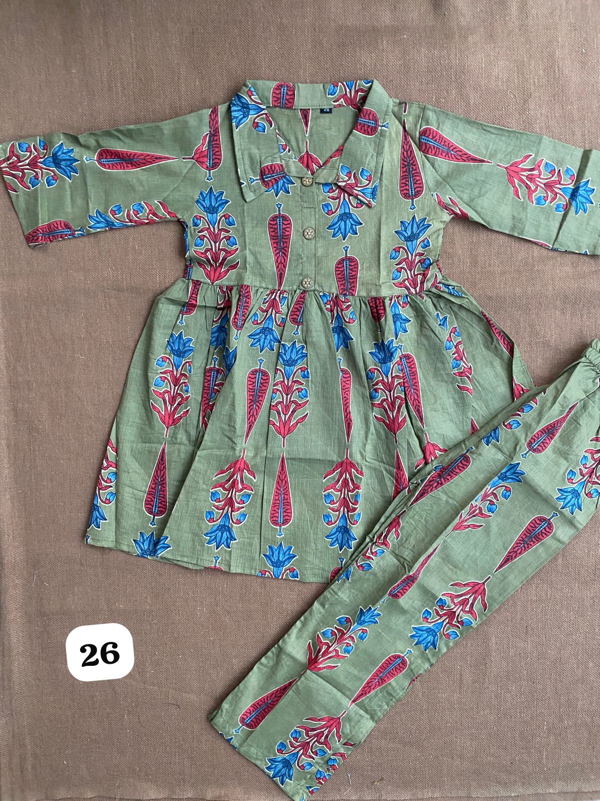 Summer Cotton Coords for Girls |5yrs size |Size 26 | Indian Designs | Pure Aesthetic collection