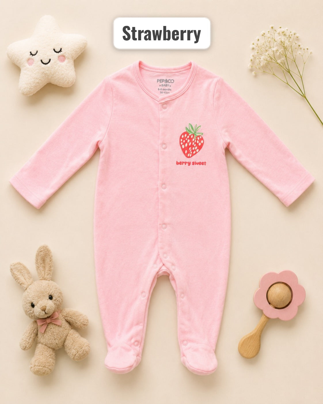 Footed Rompers-6-9 Months