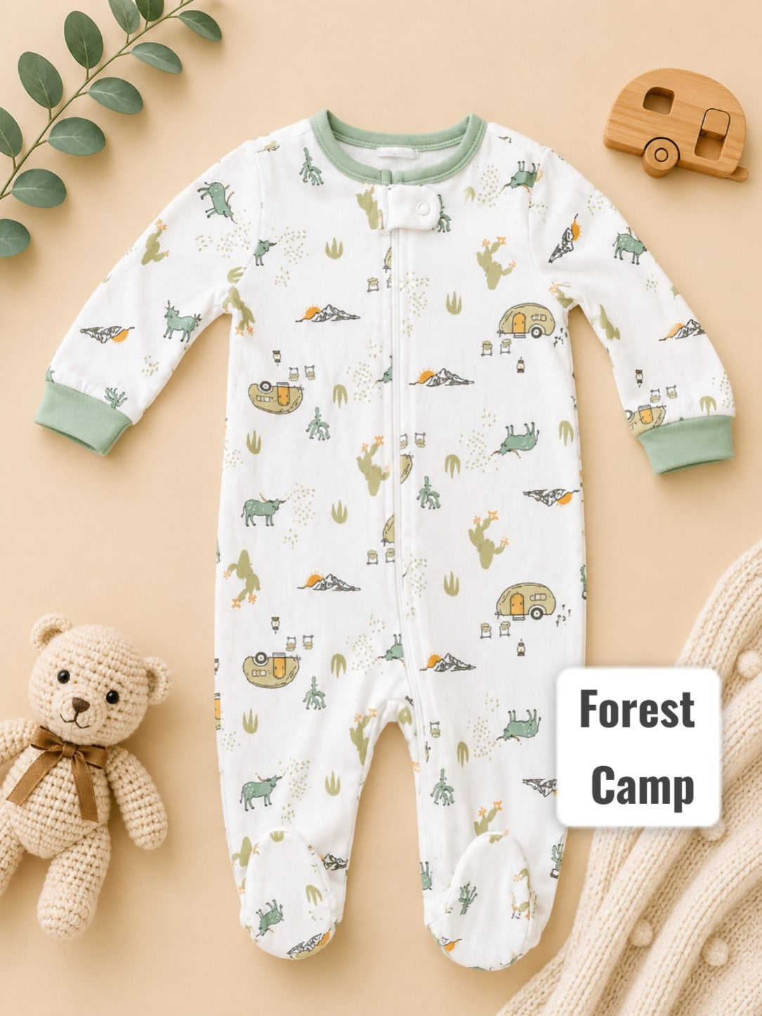 (0-3months) footed Rompers sleepsuit