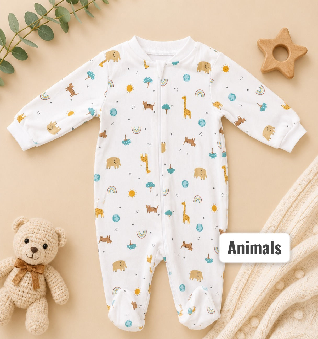 3-6months footed Rompers sleepsuit-body jumpsuits (3-6months)