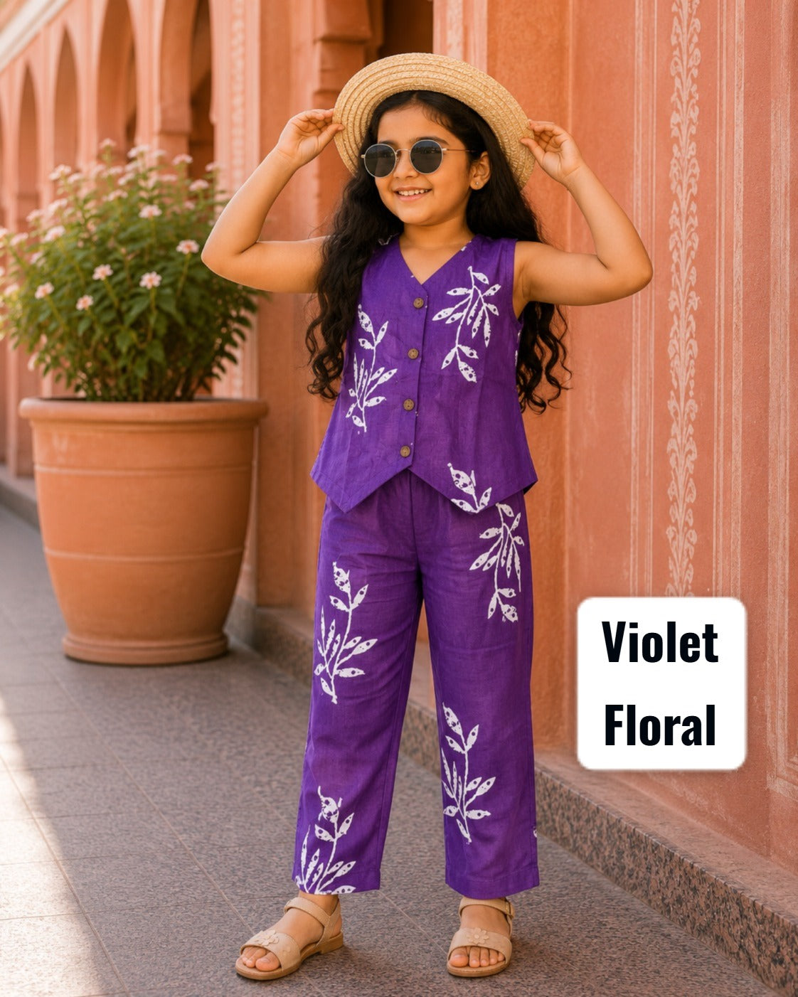 Stylish W-Cut Indo western cotton Coords 2yts to 9yrs