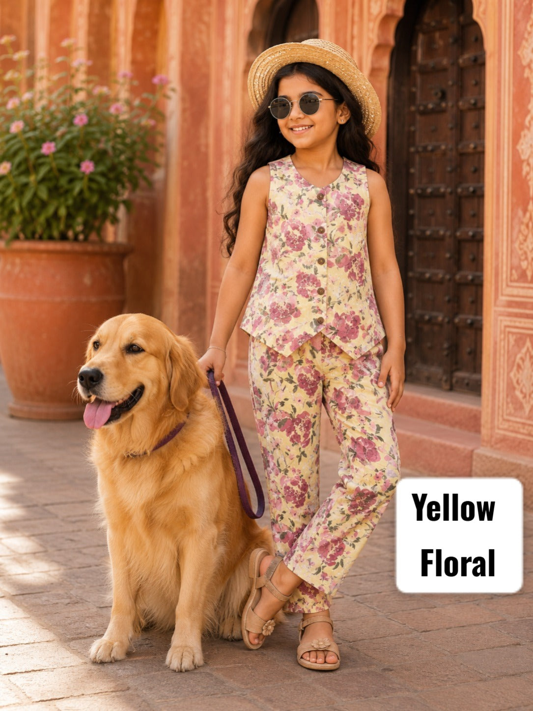 Stylish W-Cut Indo western cotton Coords 2yts to 9yrs