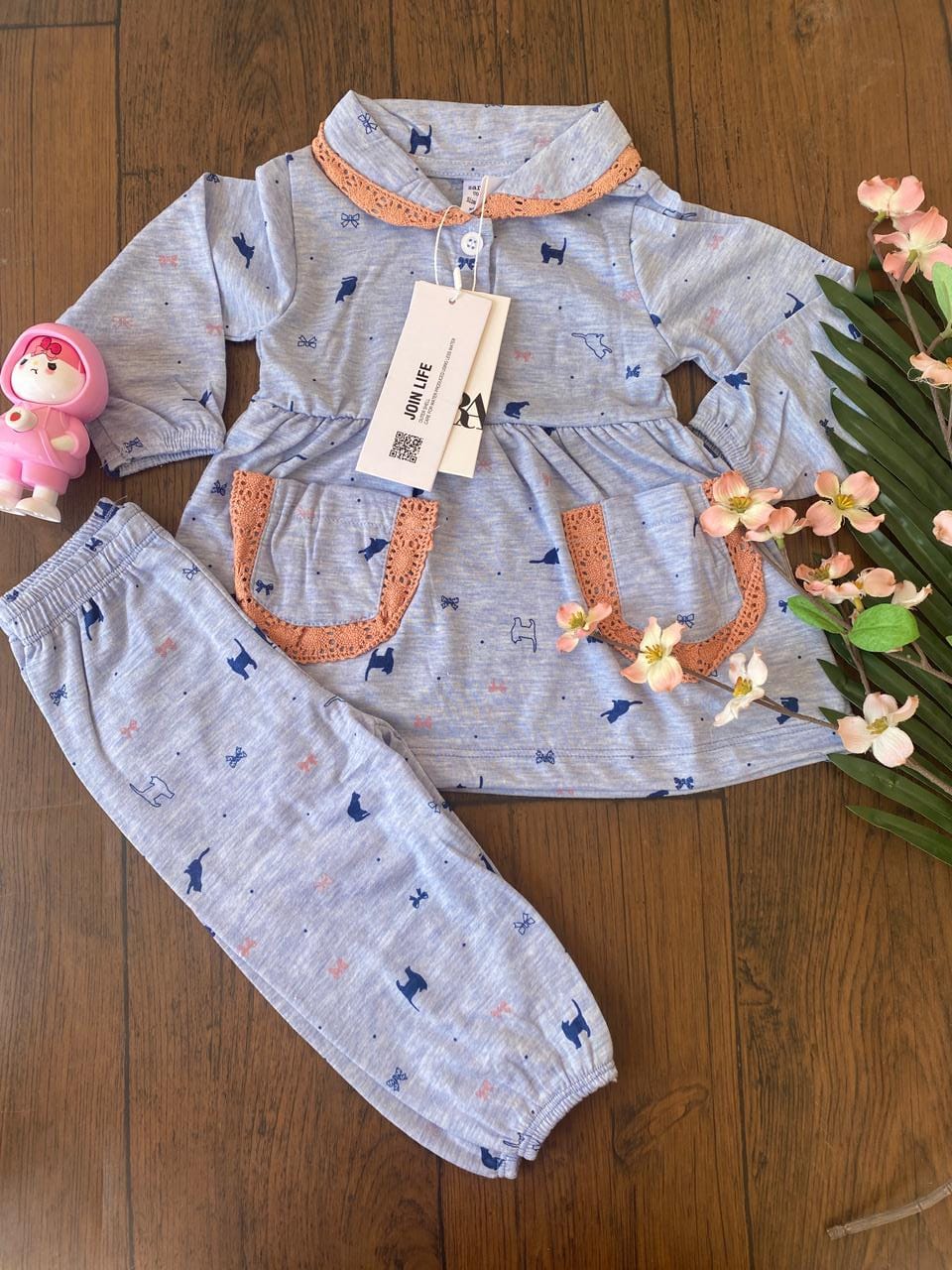 Cotton Cord Sets (9-12 Months) Girls