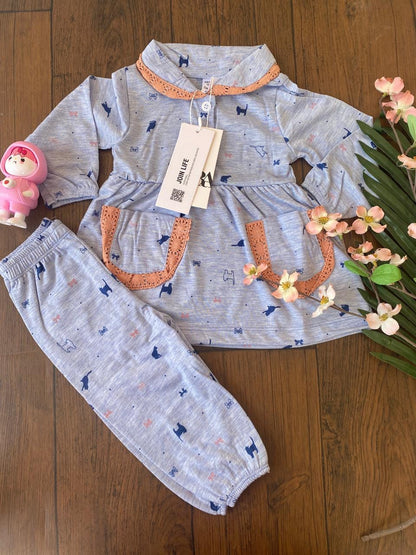 Cotton Cord Sets (9-12 Months) Girls