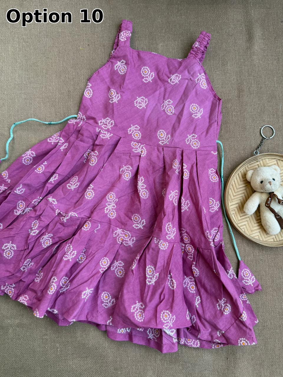 COTTON SLEEVELESS FROCKS(2-3 YEARS)