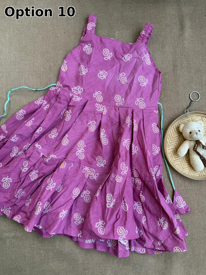 COTTON SLEEVELESS FROCKS(2-3 YEARS)
