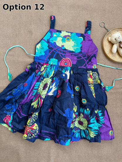 COTTON SLEEVELESS FROCKS(2-3 YEARS)