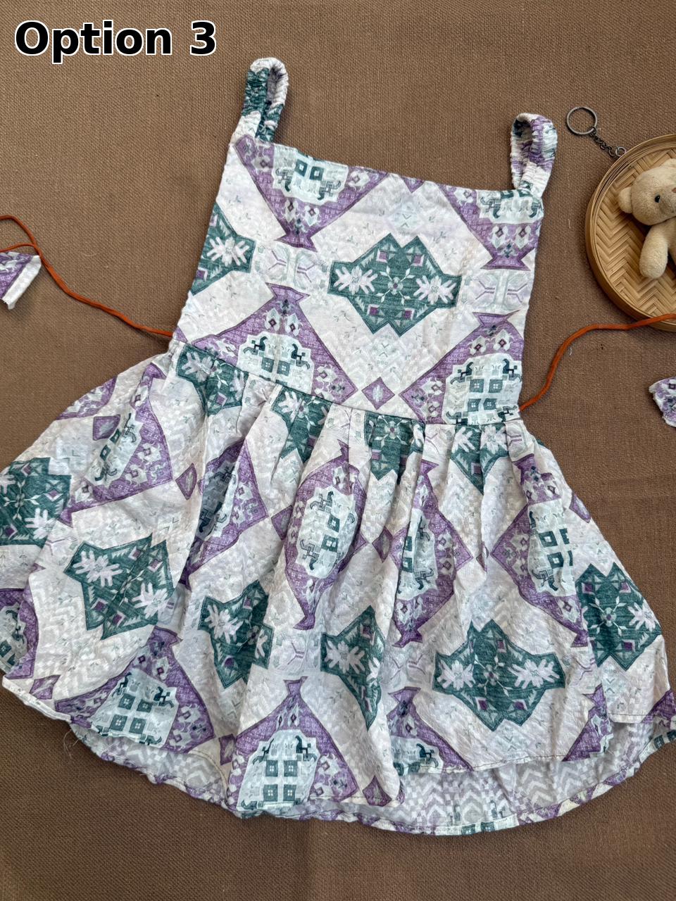 COTTON SLEEVELESS FROCKS(2-3 YEARS)
