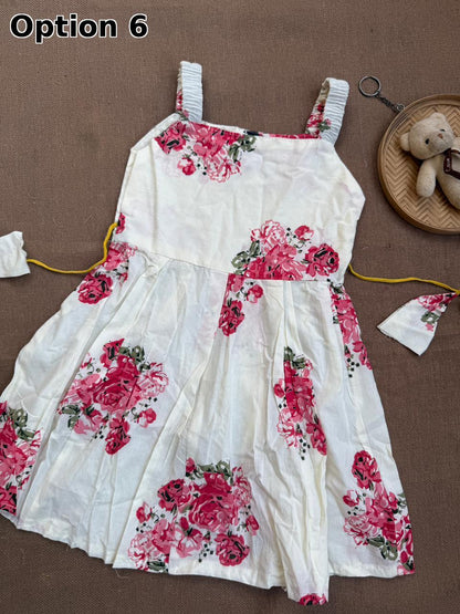 COTTON SLEEVELESS FROCKS(2-3 YEARS)