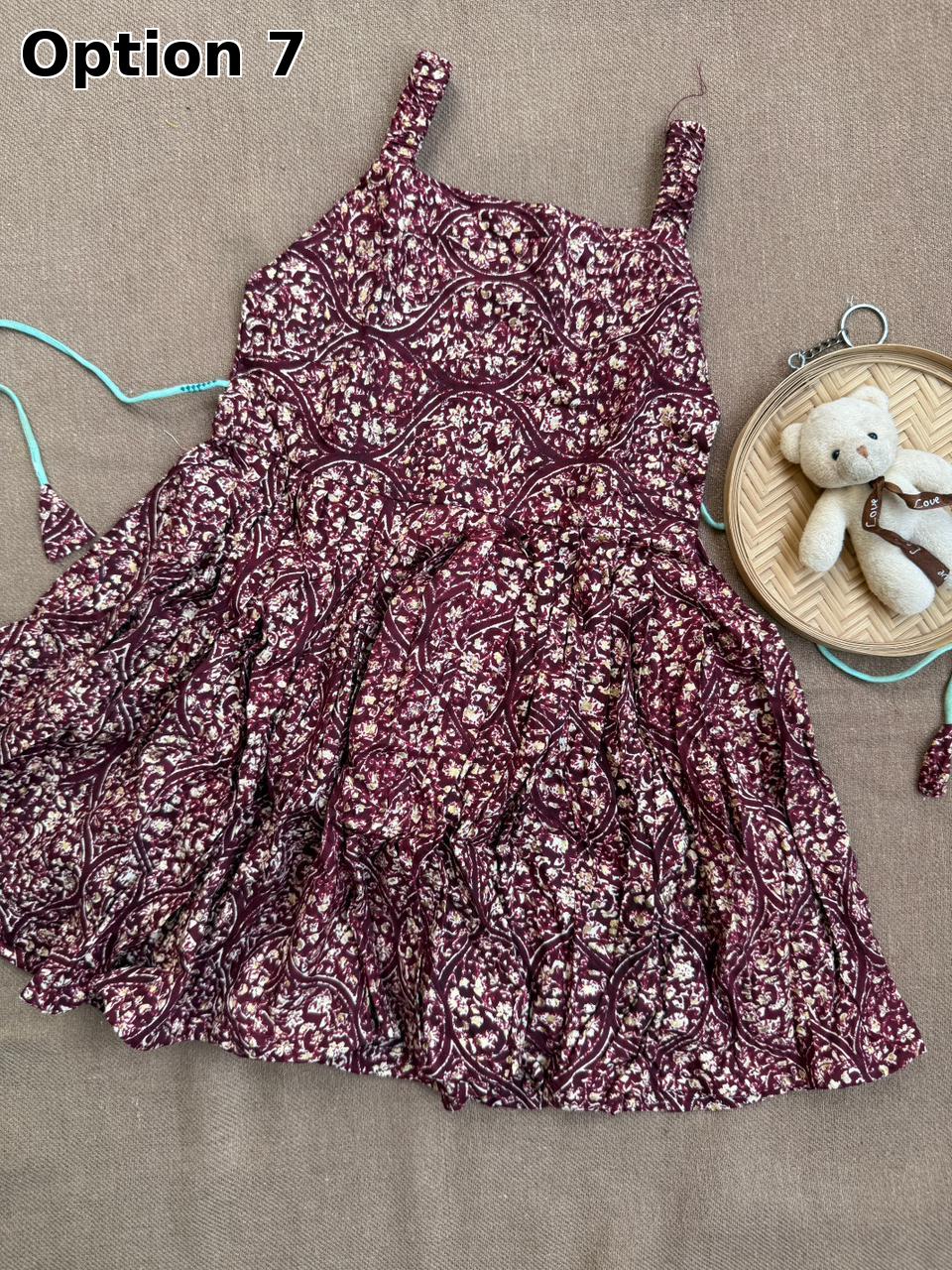 COTTON SLEEVELESS FROCKS(2-3 YEARS)