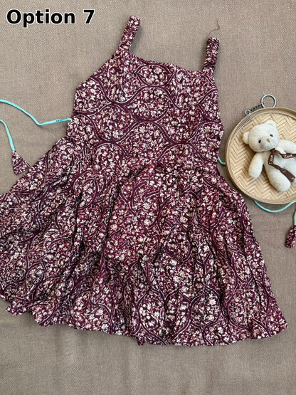 COTTON SLEEVELESS FROCKS(2-3 YEARS)