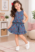 Blue stripe with Red Heart