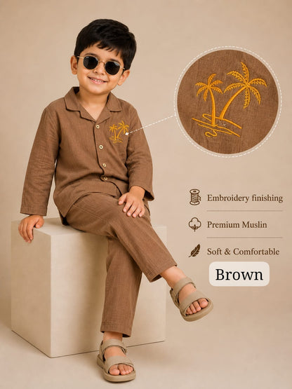 Premium Muslin Embroidered Pant Sets for 2-7yrs