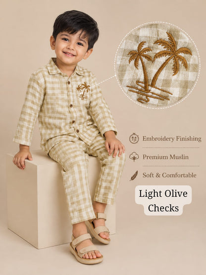 Premium Muslin Embroidered Pant Sets for 2-7yrs