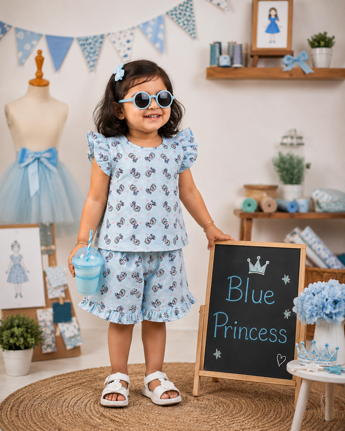 Soft Ribbed Cotton Frill Short Sets | 18m to 5yrs| Summer Edition