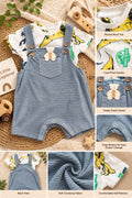 🧸 Little Cutie Dungaree Set, Soft And Premium Quality, For 0 To 18 Months , Unisex