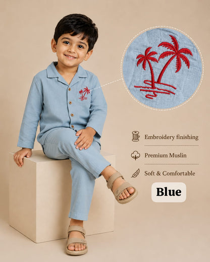 Premium Muslin Embroidered Pant Sets for 2-7yrs