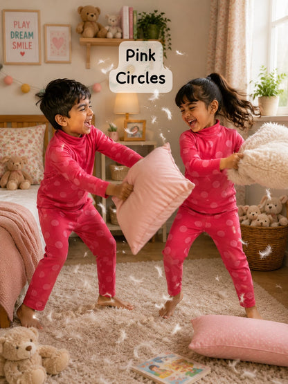 High Collar Neck Pant Sets for 2yrs -5yrs| Soft Ribbed Cotton