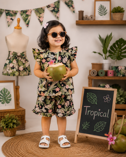 Soft Ribbed Cotton Frill Short Sets | 18m to 5yrs| Summer Edition