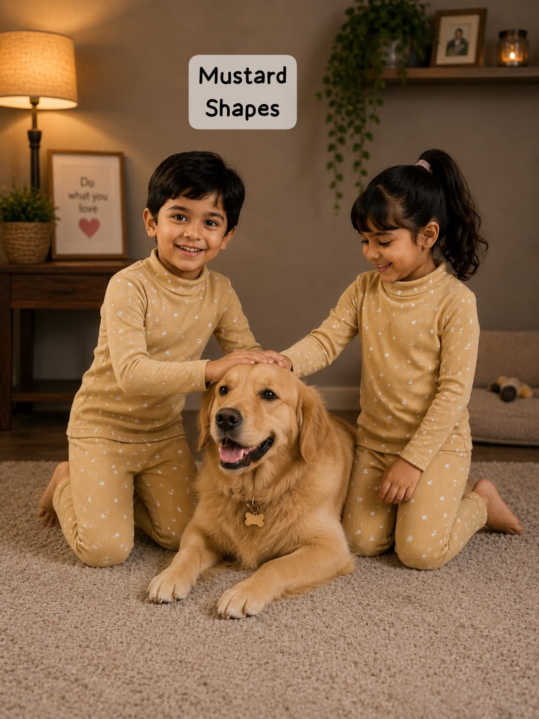 High Collar Neck Pant Sets for 2yrs -5yrs| Soft Ribbed Cotton