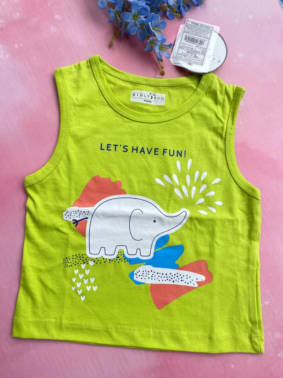 Sleeveless T-Shirts (0-6 Months) – Unisex