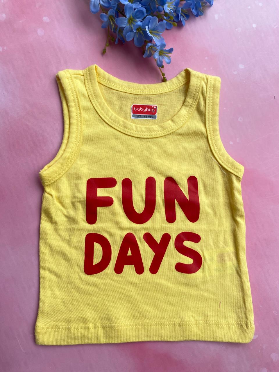 Sleeveless T-Shirts (0-6 Months) – Unisex